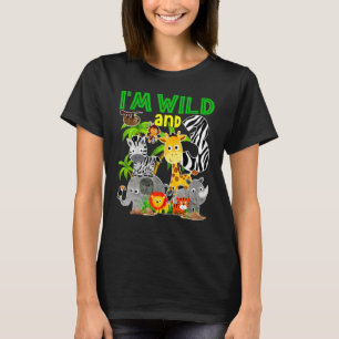Kid I'm Wild & 3rd Birthday Zoo Theme 3 Safari Jun T-Shirt