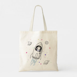 Kid in Space Tote Bag