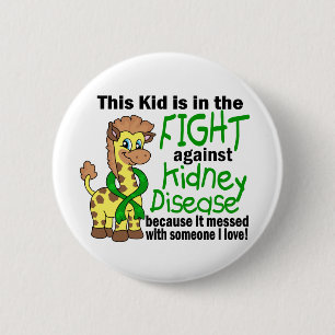 Kid In The Fight Against Kidney Disease 2 Inch Round Button
