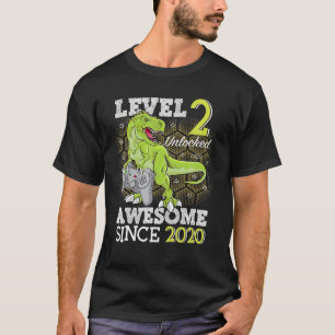 Kid Level 2 Unlocked Awesome 2020 2 Years Old Game T-Shirt