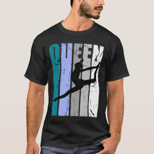 Kid Modern Dance Queen Birthday Teal Green Trainin T-Shirt