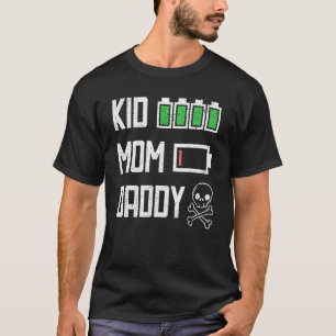 Kid Mom Daddy Parental Energy Fathers Day Vintage T-Shirt