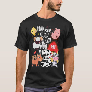 Kid Oink Baa Neigh Cluck Moo Im 3 Birthday Party T T-Shirt