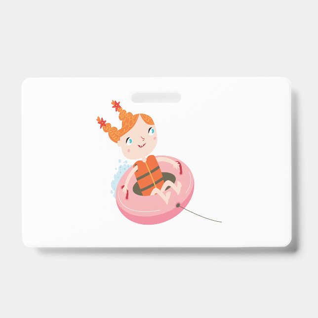 kid play in beach badge (Front)