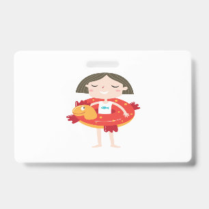 kid play in beach badge