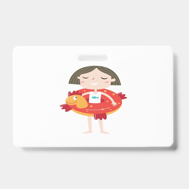 kid play in beach badge (Front)