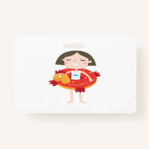 kid play in beach badge