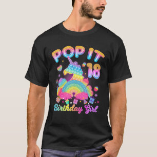 Kid Pop It 18Th Birthday Girl 18 Yearold Birthday T-Shirt