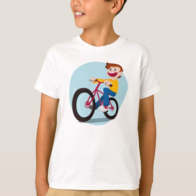Kid Riding a Bike T-Shirt (Front)