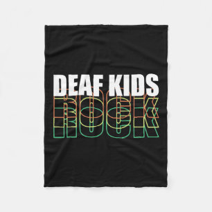 Kid Sign Language Fleece Blanket