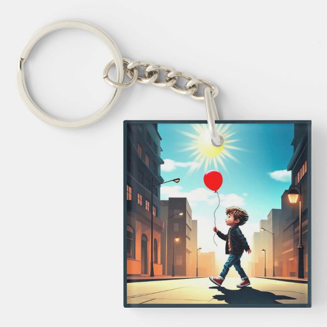 " KID STROLLING INTO SUNSHINE " KEYCHAIN (Front)