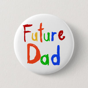 Kid Text Future Dad T-shirts and Gifts 2 Inch Round Button