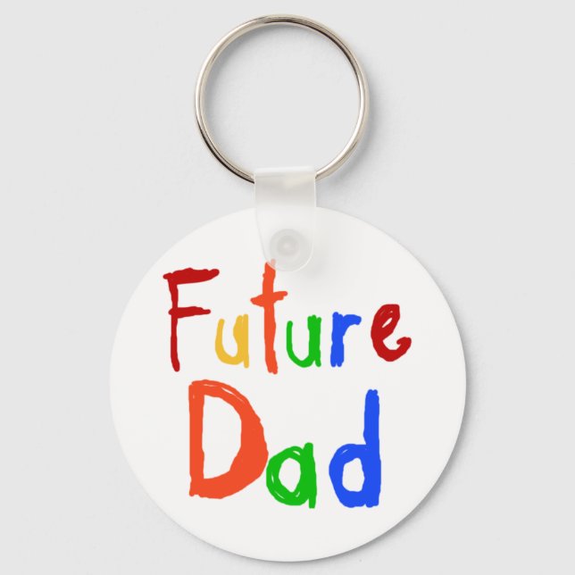 Kid Text Future Dad T-shirts and Gifts Keychain (Front)