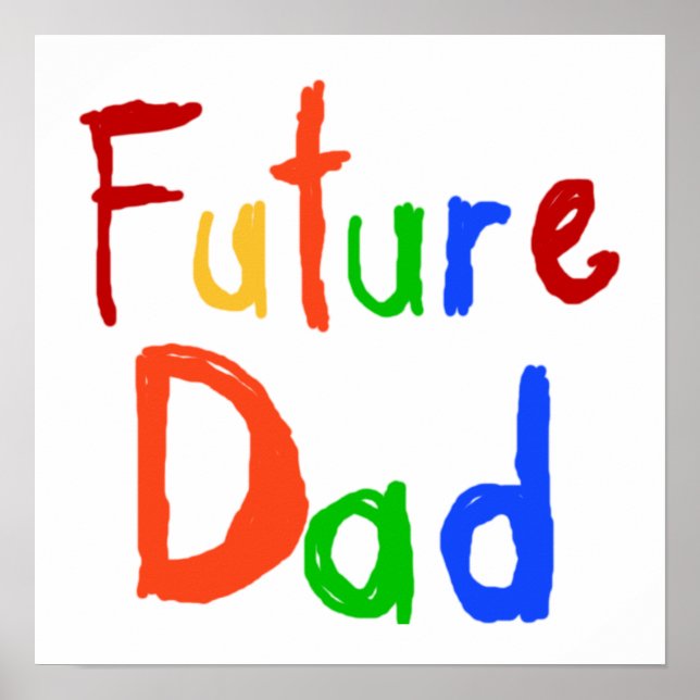 Kid Text Future Dad T-shirts and Gifts Poster (Front)