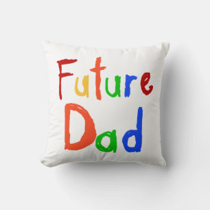 Kid Text Future Dad T-shirts and Gifts Throw Pillow