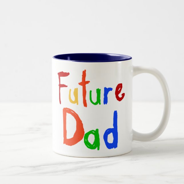 Kid Text Future Dad T-shirts and Gifts Two-Tone Coffee Mug (Right)