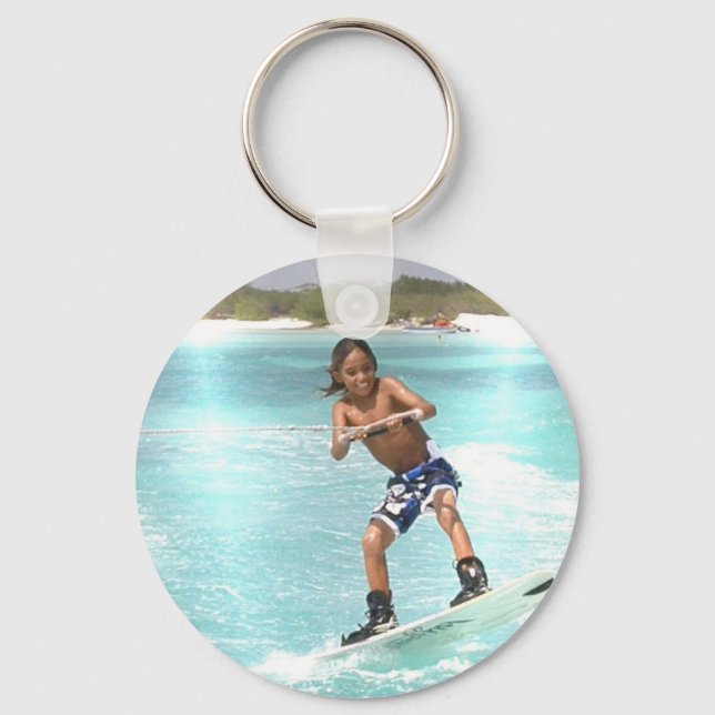 Kid Wakeboarding Keychain (Front)