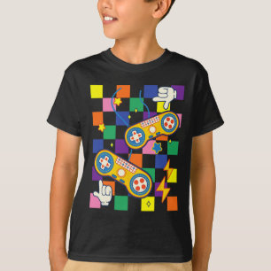 Kidcore Aesthetic Fabric Video Game Patches Alt Cl T-Shirt