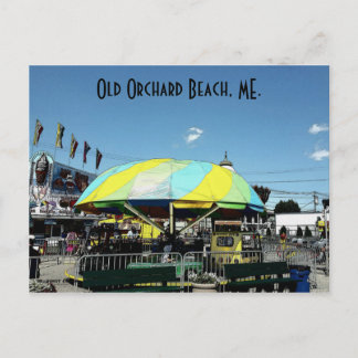 Kiddes Car and Truck Amusement Park Ride Postcard