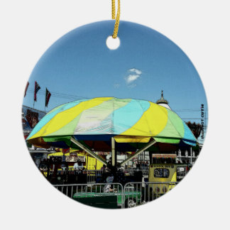 Kiddie Car and Truck Amusement Park Ride Ceramic Ornament