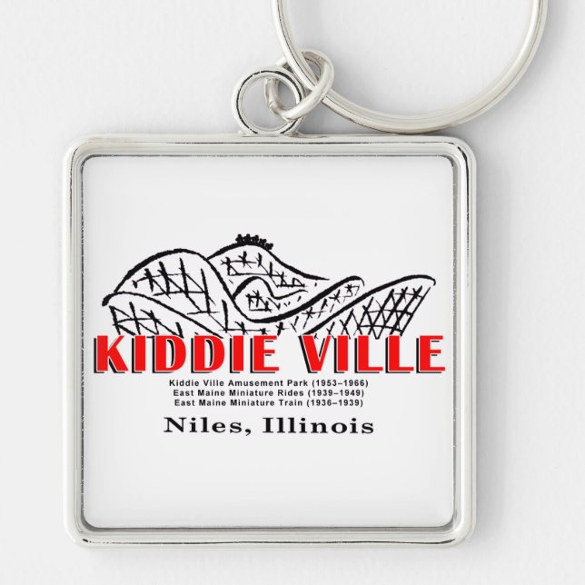 Kiddieville Amusement Park, Niles, Illinois Keychain (Front)