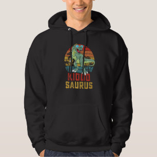 Kiddosaurus T Rex Dinosaur Kiddo Saurus Family Mat Hoodie