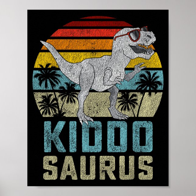 Kiddosaurus T Rex Dinosaur Kiddo Saurus Family Mat Poster (Front)