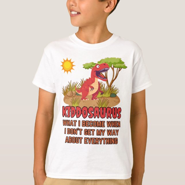 Kiddosaurus T-Rex Kids T-Shirt (Front)