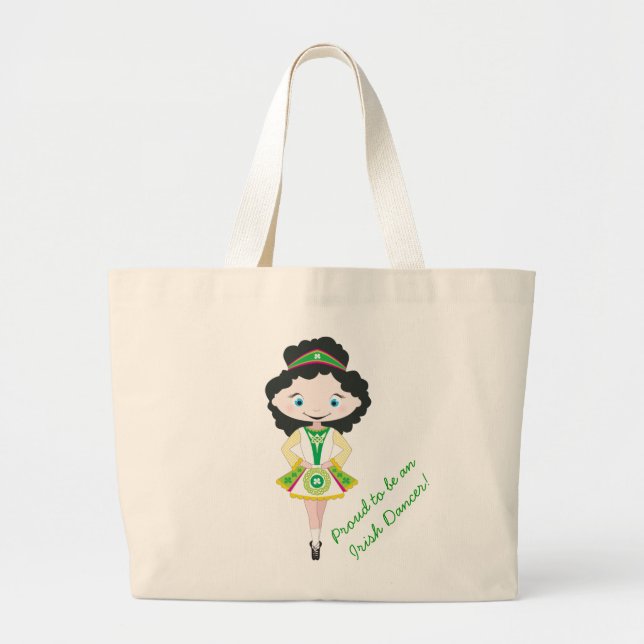 KIDLETS irish dancer dancing shoe bag black hair (Front)