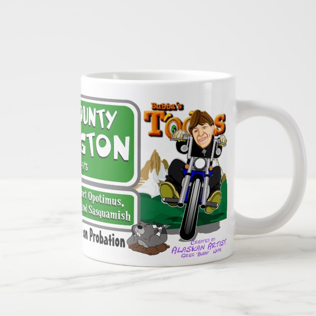 Kidnap County Washington  Giant Coffee Mug (Right)