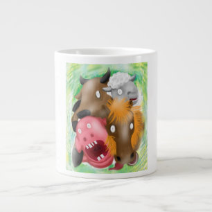 Kidnapped by God Funny Crazy Farm Animals Coffee M Large Coffee Mug