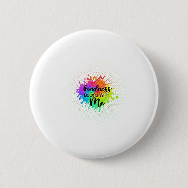 Kidness begin with me 2 inch round button (Front)