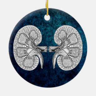 KIDNEY 2 DRAWING CERAMIC ORNAMENT