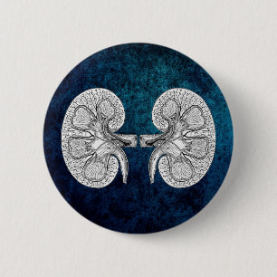 KIDNEY 2 DRAWING INCH ROUND BUTTON