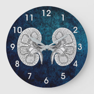 KIDNEY 2 DRAWING LARGE CLOCK