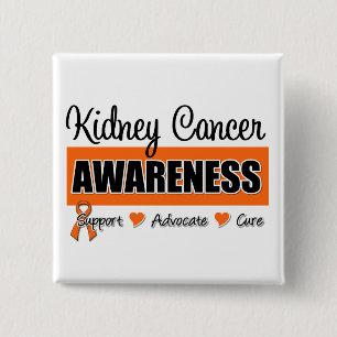 Kidney Cancer Awareness Badge 2 Inch Square Button