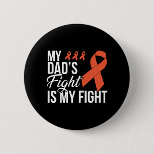 Kidney Cancer Awareness Fight Cancer Ribbon 2 Inch Round Button