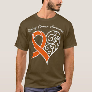 Kidney Cancer Awareness Heart Ribbon Gift Valentin T-Shirt
