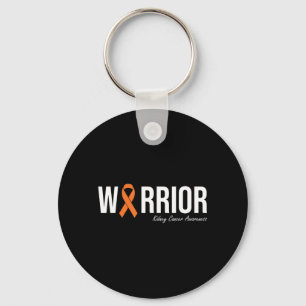 Kidney Cancer Awareness Orange Ribbon Keychain