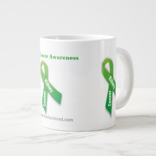 Kidney Cancer Green Ribbon Large Coffee Mug