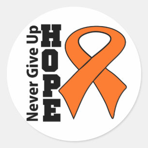 Kidney Cancer Hope Never Give Up Classic Round Sticker