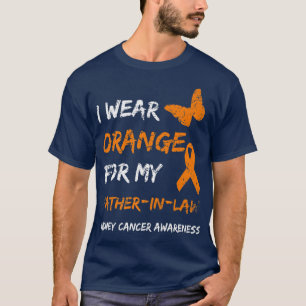 Kidney Cancer I Wear Orange For My Fatherinlaw Rib T-Shirt