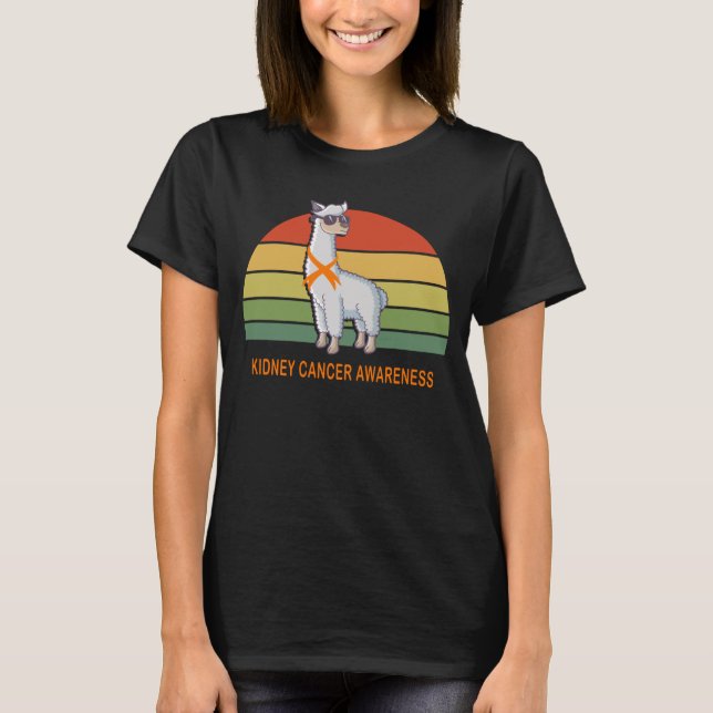 kidney cancer llama T-Shirt (Front)