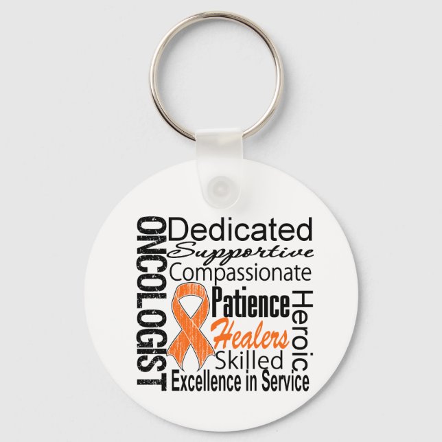 Kidney Cancer Oncologist Collage v1 Keychain (Front)