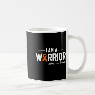 Kidney cancer warrior orange ribbon awareness  coffee mug