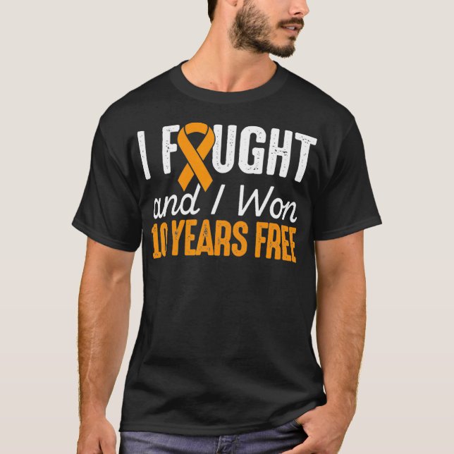 Kidney Cancerversary 10 Years Kidney Cancer Free G T-Shirt (Front)