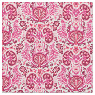 Kidney Damask in Pink Fabric