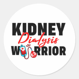 Kidney Dialysis Warrior Kidney Recipient  Classic Round Sticker