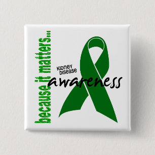 Kidney Disease Awareness 2 Inch Square Button