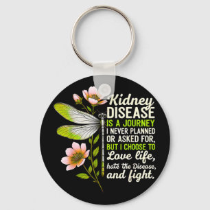 Kidney disease awareness butterfly ribbon kidneyKi Keychain